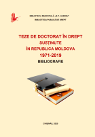 Teze de doctorat susținute în Republica Moldova, 1971-2019: Bibliografie